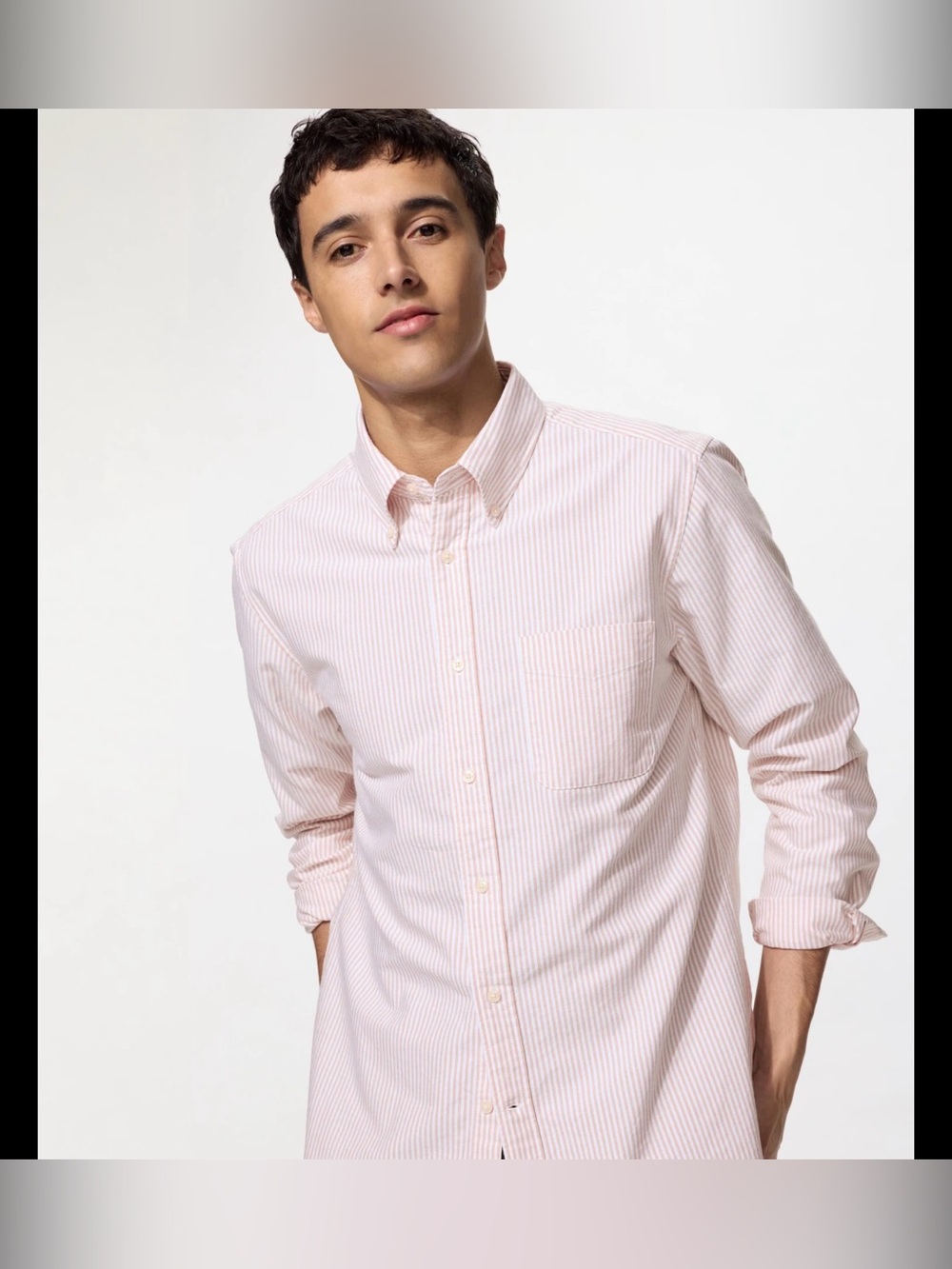 J. Crew Light Pink Narrow-Stripe Button-Down Shirt